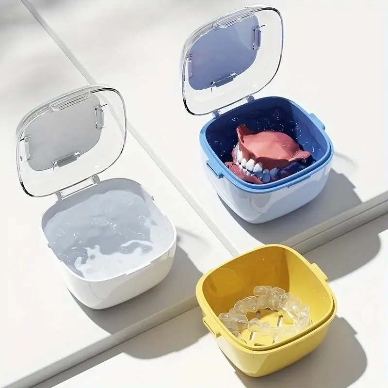 Hot Sale 10Pcs Retainer Case Portable Mouth Guard Box Oral Cleaning False Teeth Denture Storage Box Teeth Aligner Braces Box