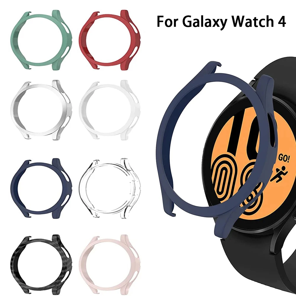 Tempered Glass+Case for Samsung Galaxy Watch 4 44mm 40mm 3D hollow out All Around PC cover bumper screen protector Accessories