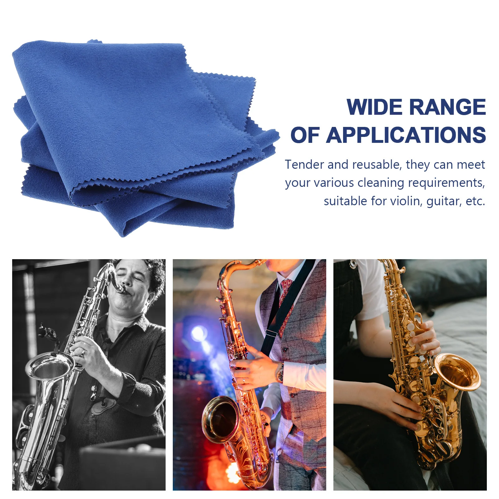 

4 Pcs Cleaning Cloth Microfiber Cloths Reusable Reuseable Microfibre for Saxophone