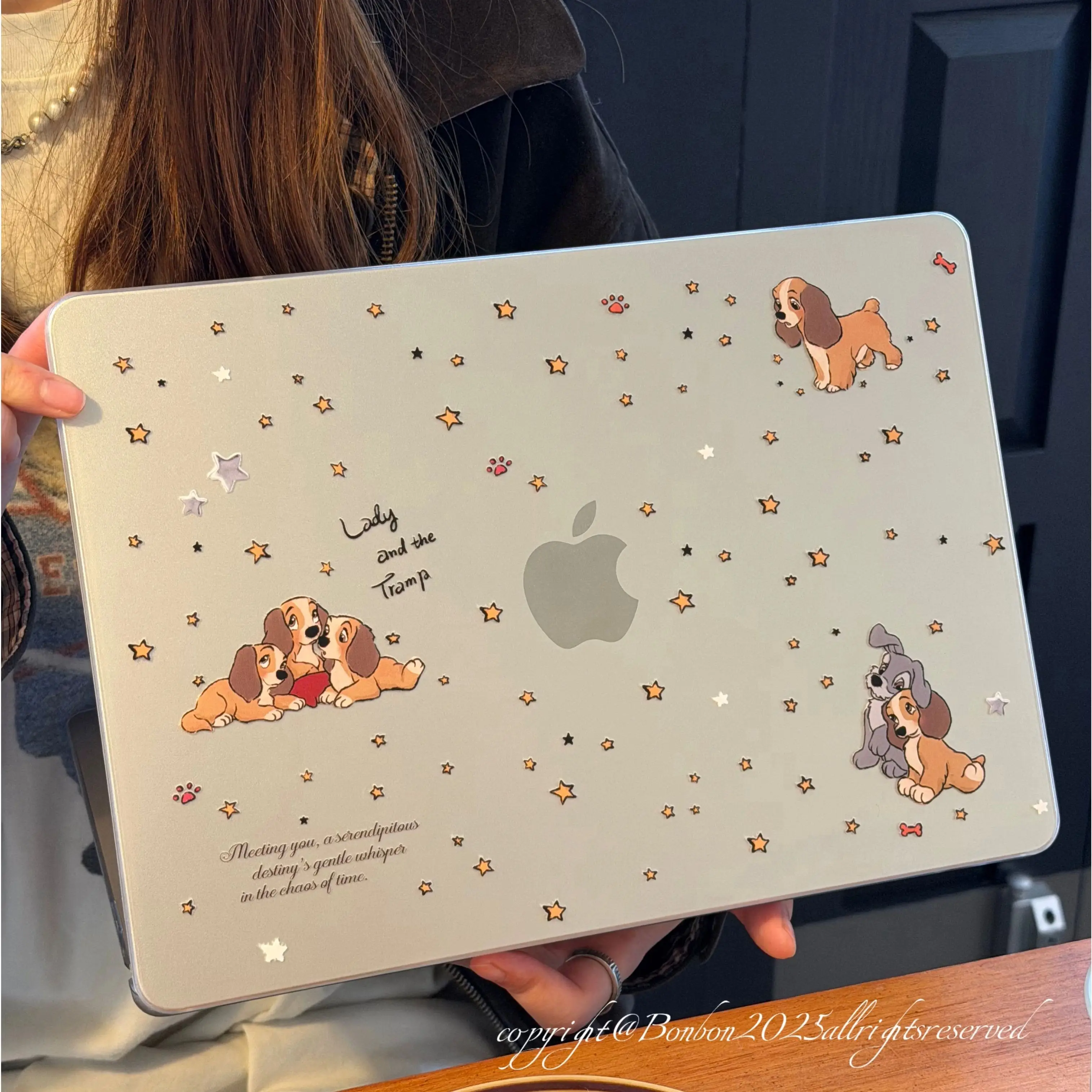 Star Lady Dog Y2K Crystal Laptop Case For Macbook Air 13.6 M4 NEO 15 M3 Hard Cover For Mac Book Pro 13 M1 M2 14 M4 M5 16 Cover