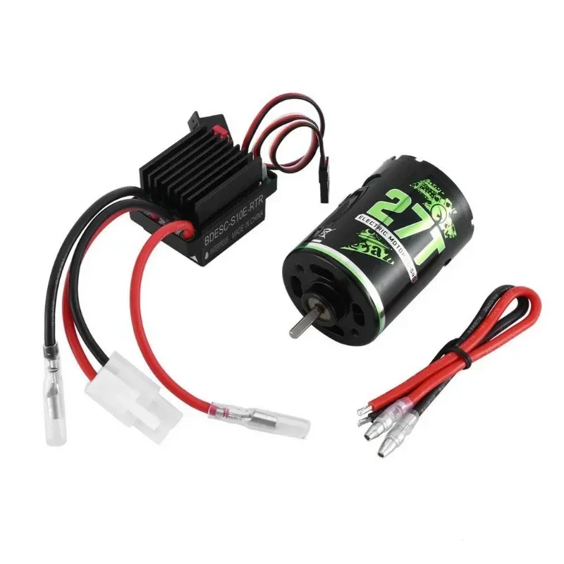 540 Motore Spazzolato RC Crawler Motore 20T 60A ESC Spazzolato Regolatore di Velocità Elettrico 5V/2A BEC per 1/10 RC Auto TRX ASSIALE HSP