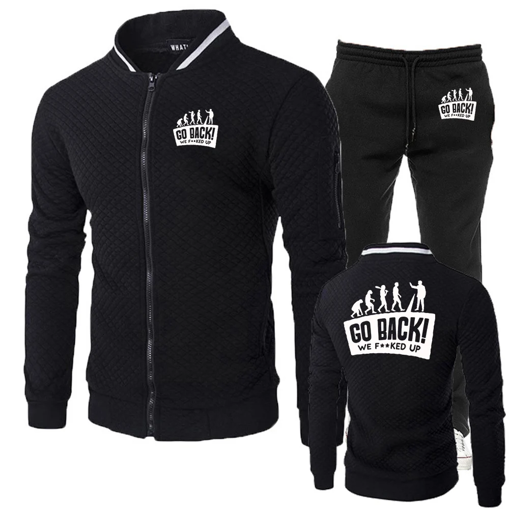

Evolution Themed Humor The new men's slim-fit suit is suitable for spring and autumn seasons hoodies.