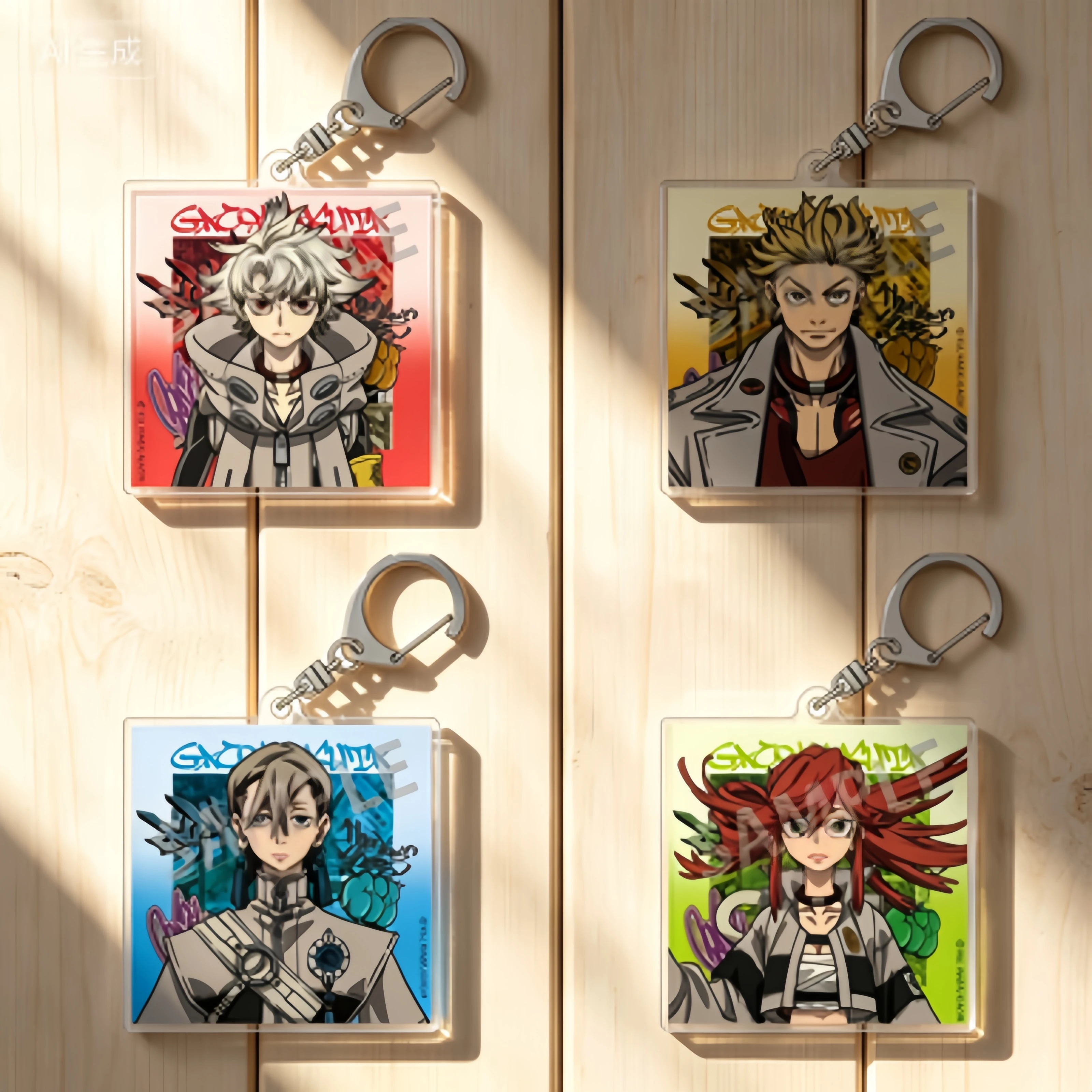 ACTORY STOR 6cm Anime Ganglion Anime Acrylic Pendant Keychains tabletop figures ornaments figure Bag Acrylic KeyRing 6cm