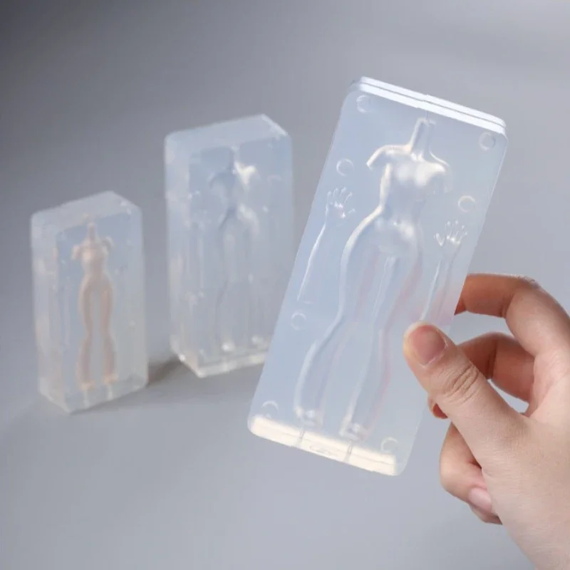 High Transparent Silicone Q Girl Body Mold 8/10/12cm Reusable Ultralight Clay Mould DIY Handcraft Anime Figurine Making Tools