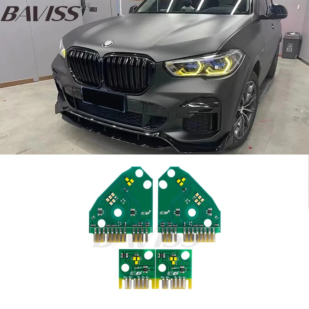

Лазерная фара DRL CSL Blue Angel Eyes DRL для BMW 2019-2022 X5 G05 X5M F95 X6 G06 X6M F96 DaytiL Светодиодный модуль Красный Синий Ледяной синий