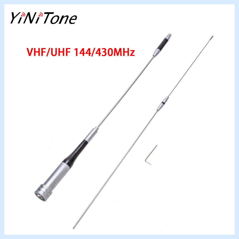 SG-7500 VHF/UHF 144/430MHz Stainless Steel 150W 3.5/6.0dBi Gain Antenna For Ham Mobile Car Radio BJ-218 KT-7900D