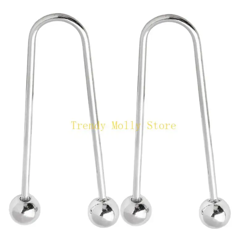 N5KB 2PCS 다목적 금속 나선 버클 버클 의류 고정을위한 더블 헤드 브로치