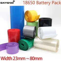 2m/5m 23mm ~ 80mm 18650 Lithium Battery Heat Shrink Tubing PVC Shrinkable Tube  Sleeves Li-ion Wrap Cover Insulation Sheath