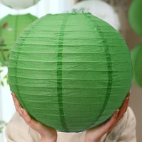 Green Chinese Style Paper Lantern Bamboo Printed Traditional Festival Antique Lantern Portable Spring Hanging Paper Ball