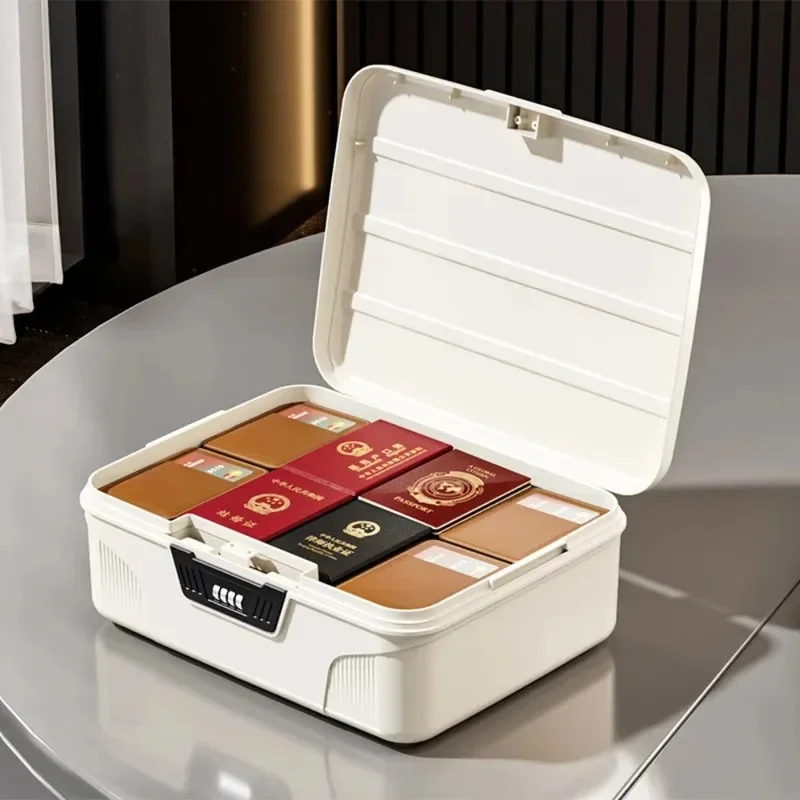 Household Security Safe Box Privacy Valuables Storage Case Passport Cash Jewelry Document Organizer Lockable Home Safety Contain