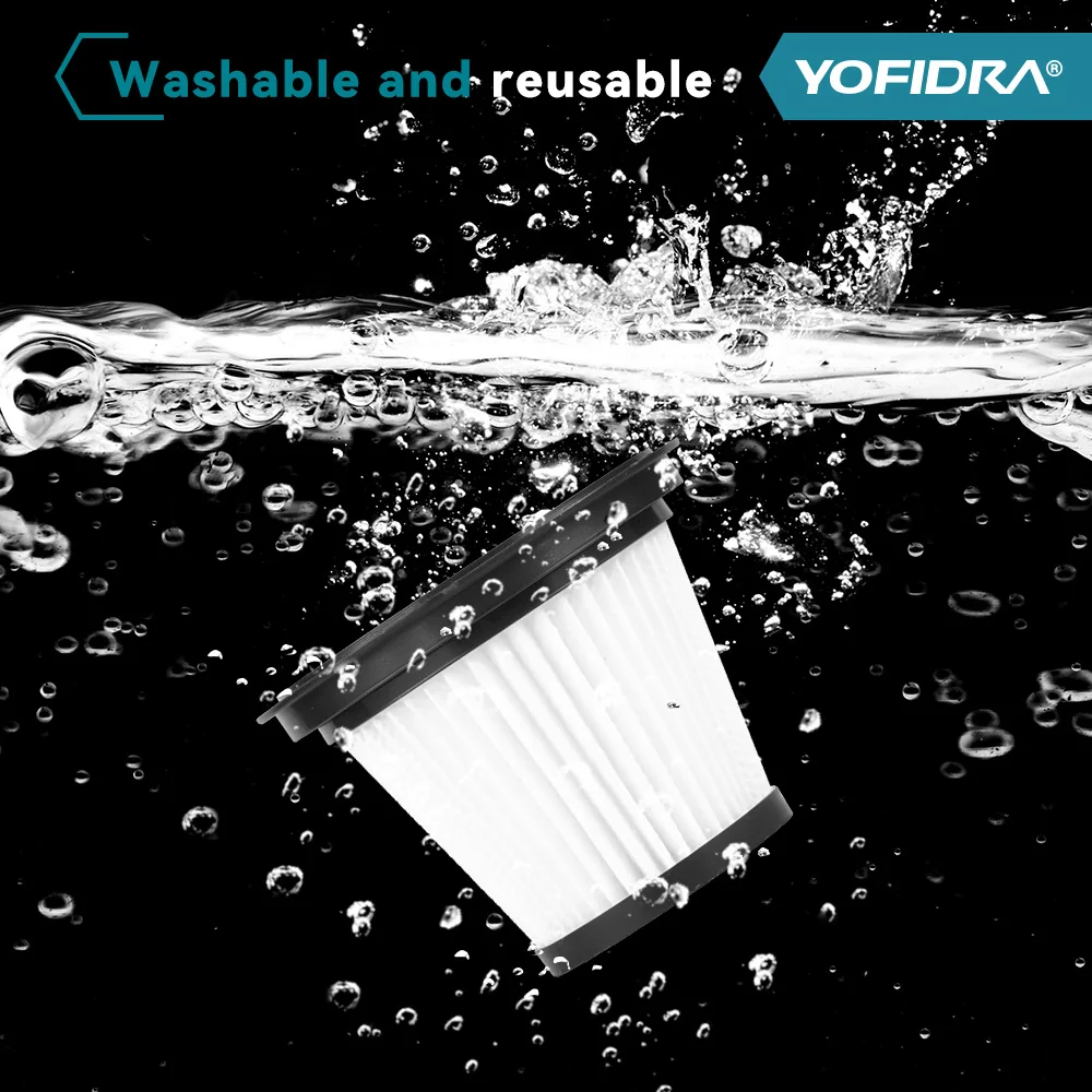 YOFIDRA 1500 واط 12KPA مكنسة كهربائية كهربائية 2IN1 مكنسة كهربائية لاسلكية أدوات تنظيف السيارة المنزلية مع 3 قطعة تصفية ل دبوس بطارية ماكيتا