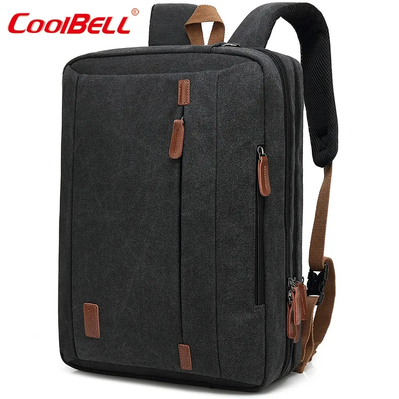 COOLBELL15.6/17.3 Inch Laptop Backpack for Men Multi-function Portable Bags Canvas/Waterproof Nylon Bags Business Travel Bags