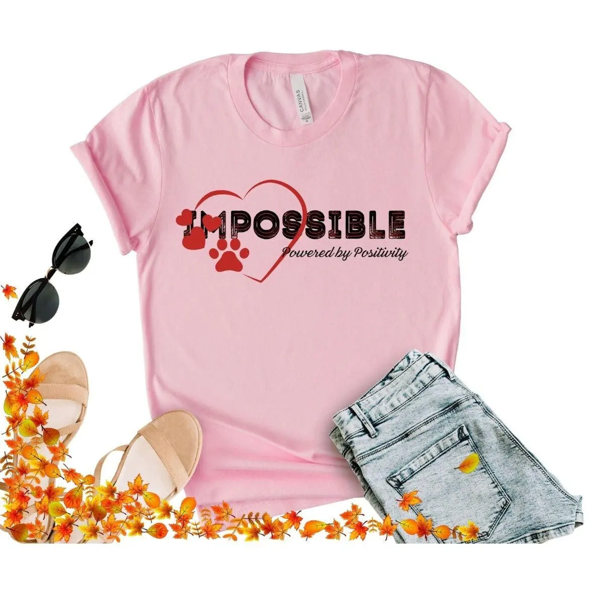 Impossible Motivational T Shirt Possible Inspirational Animal Lover Self Confidence