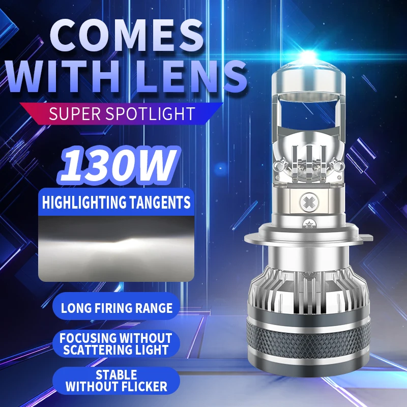 H7 LED Projector Lens Headlight H4 H11 H8 9005 9006 HB3 HB4 Car Bulb 6000K Canbus Turbo High Power Mini Auto/Moto Lamp Fog Light