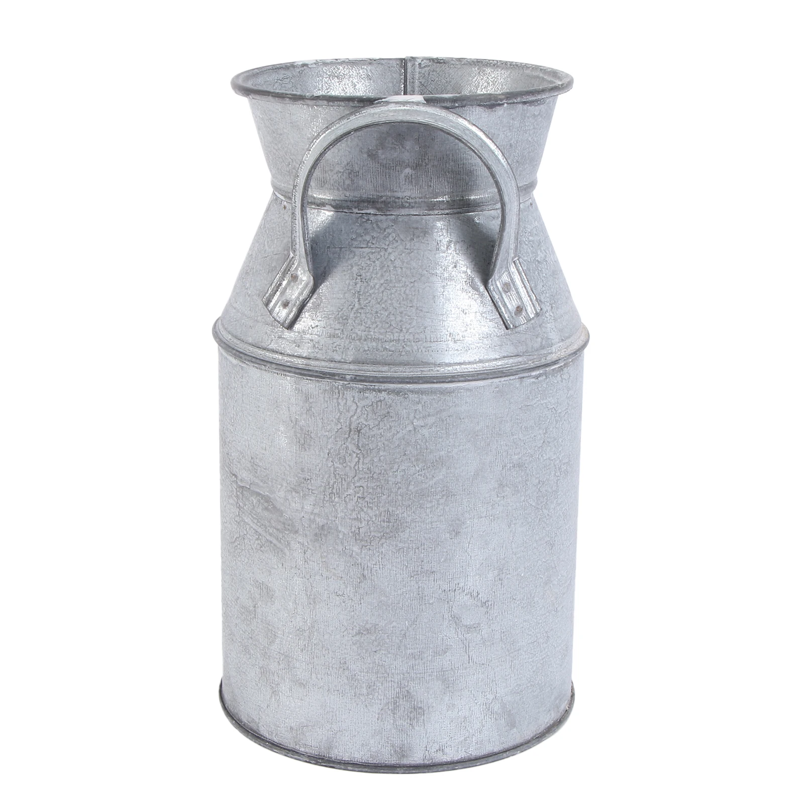 

Retro Iron Vase Tin Bucket for Flower Arrangement White Color Fresh Flowers Decor Stylish Home Adornment Creative Shape