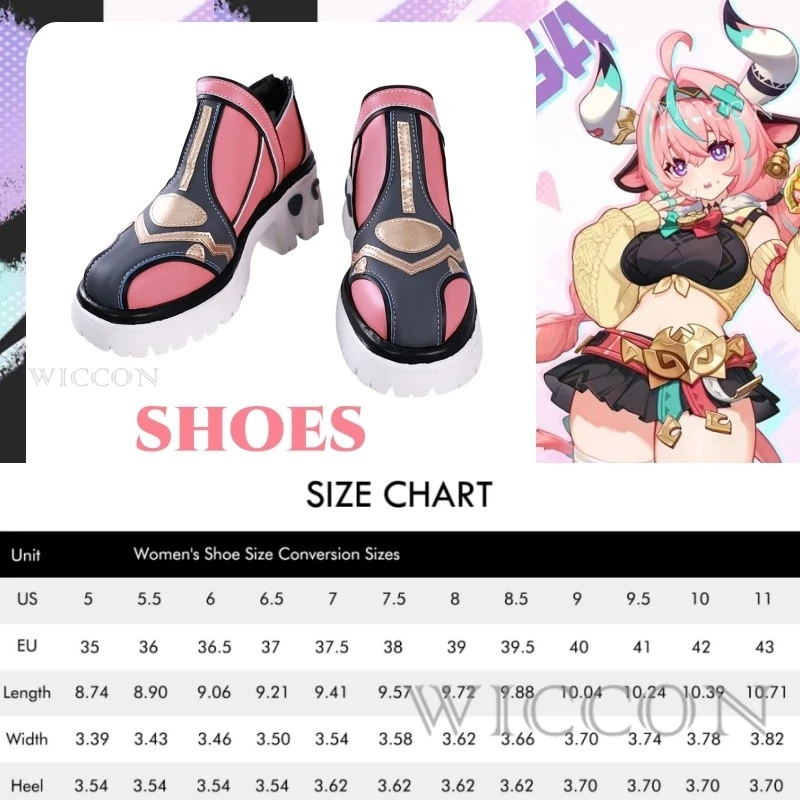 Genshin Impact Varesa Cosplay Shoes Costume 100cm 620g Wig Tail Accessories Props Halloween Costumes for Girls Shoes