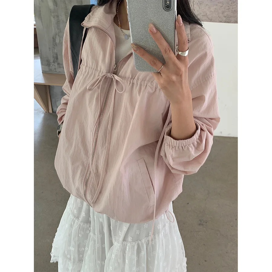 

Butterfly Tie Tied Jacket For Women Spring 2025 Casual Windbreaker