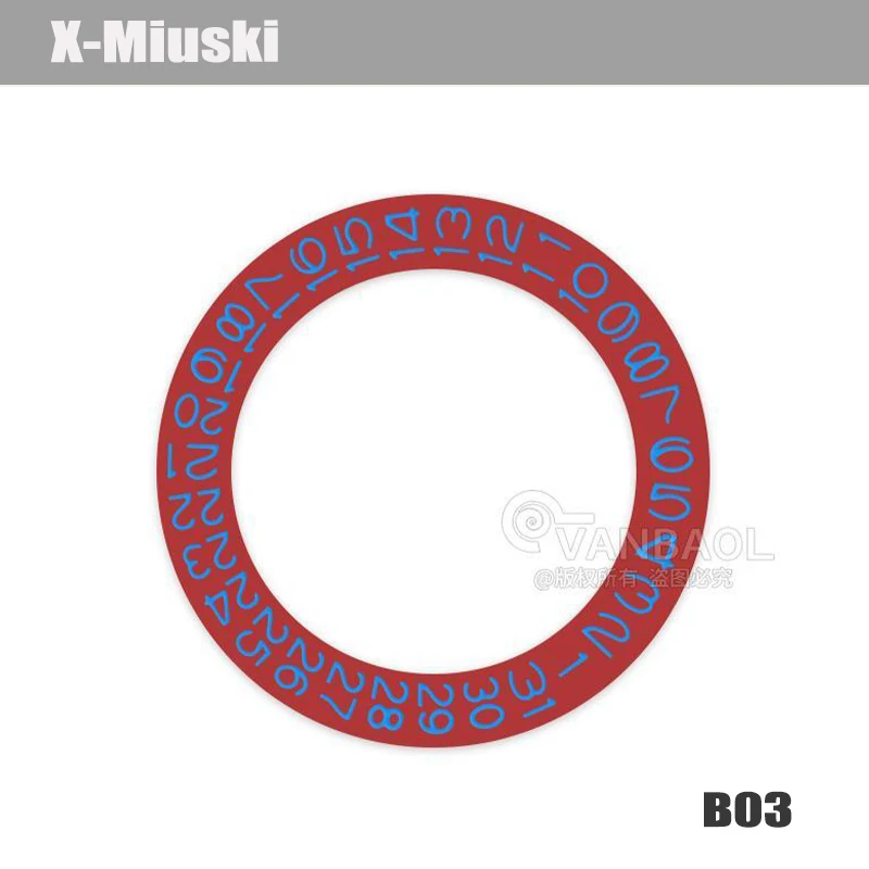 NH35 NH36 Red Day Date Dial Fit NH35 NH36 4R Japan Automatic Mechanical Movement NH35 Date Dial Wheel Paste Patch Dial