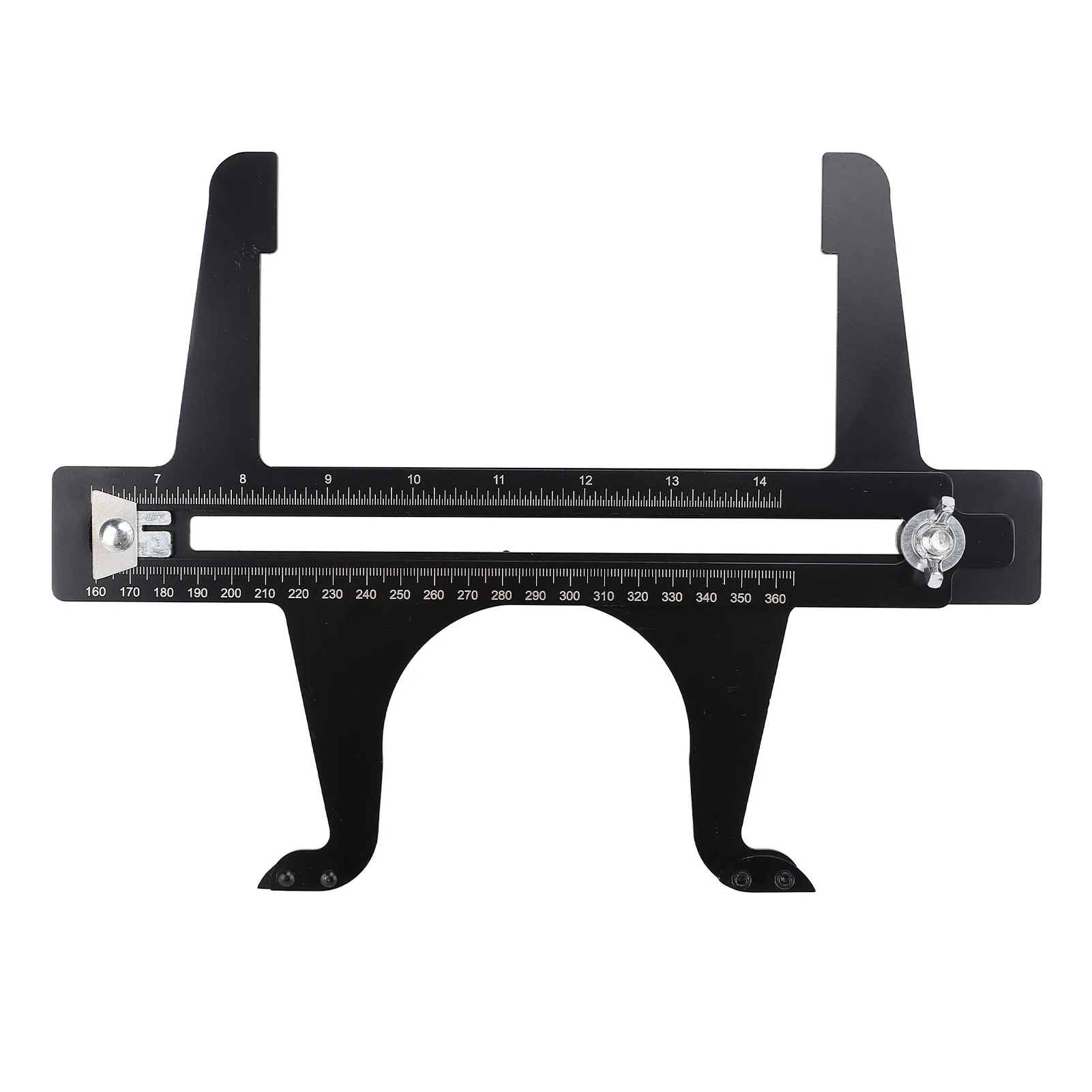 Brake Resetting Gauge Tool 6.5-14.25in Double Scale Stainless Steel Brake Drum Measuring Resetting Tool Brake Reset Meter