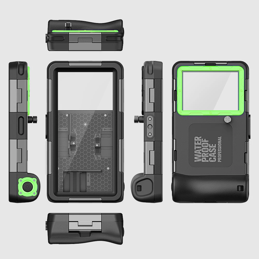 Shellbox Nieuw geüpgradede veelkleurige IP68 standaard 15M/50ft duiken/zwemmen fotografie professionele duiken waterdichte telefoonhoes