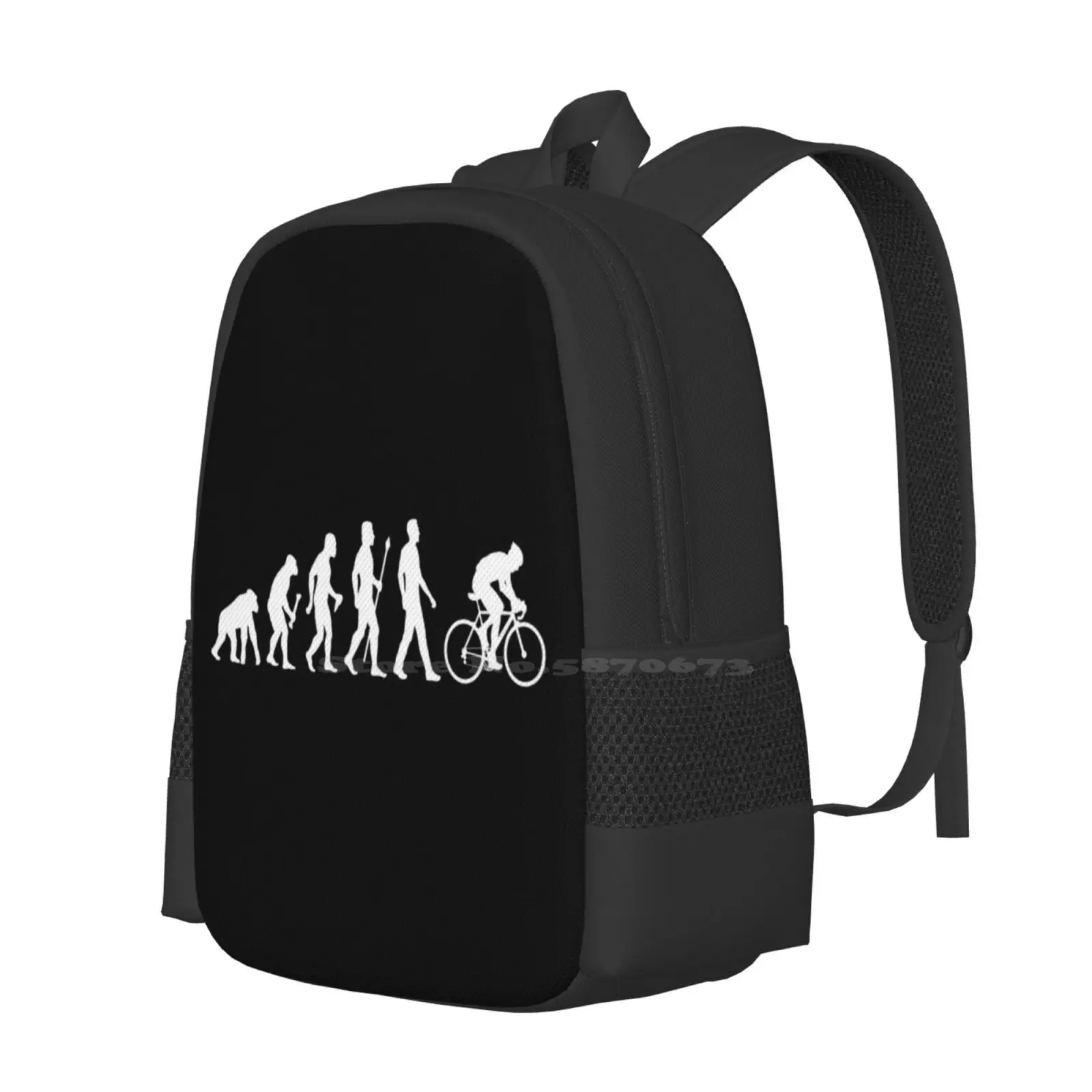 Evolução do Homem-Mochila Escolar Grande Capacidade, Sacos De Laptop, Ciclismo, Evolução, Bicicleta engraçada, Passeio, Trem, Pernas Bicicleta