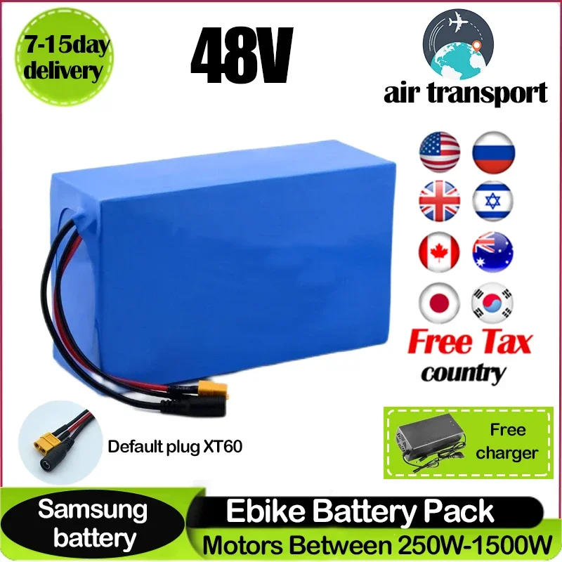 48V 50ah1000W E-bike Elektrische Fiets Lithium Batterij Krachtige 48V 20ah 25ah 30ah 35ah 40ah ebike Bafang 350W 500W 750W 1500W