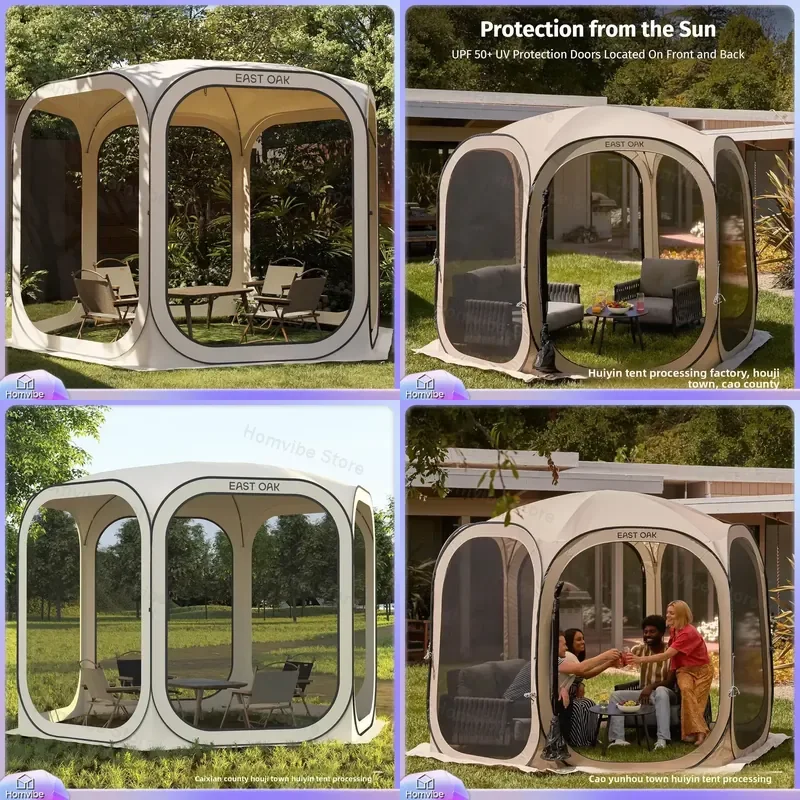 Portable Foldable Camping Tent Outdoor Waterproof Breathable Spherical Shelter All Season Moisture Proof Lightweight Hiking