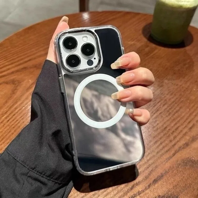 

Magnetic Mirror Casing For OPPO A96 A94 A93 A76 A36 5G 4G Back Cover Wireless Charging Phone Case