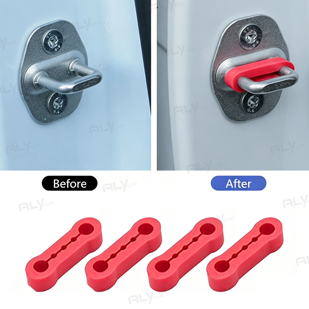 Car Door Shock Absorber Universal Car Door Buckle Soundproof Deadener Damper Cushion Anti-Vibration Buffer Pad Auto Accessories