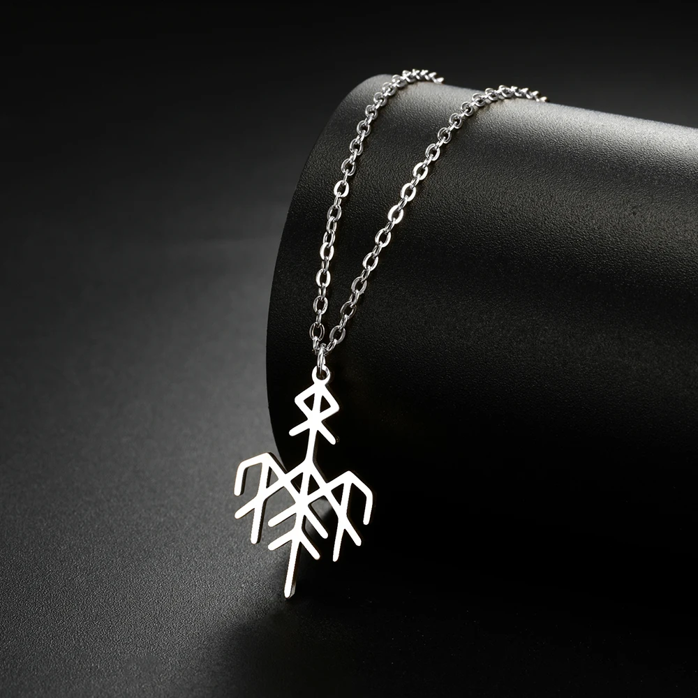 Dawapara Wardruna Symbol Halskette Älteres Futhark Nordisches Runen-Anhänger Schutzamulett Edelstahl-Schmuck – Detail 13