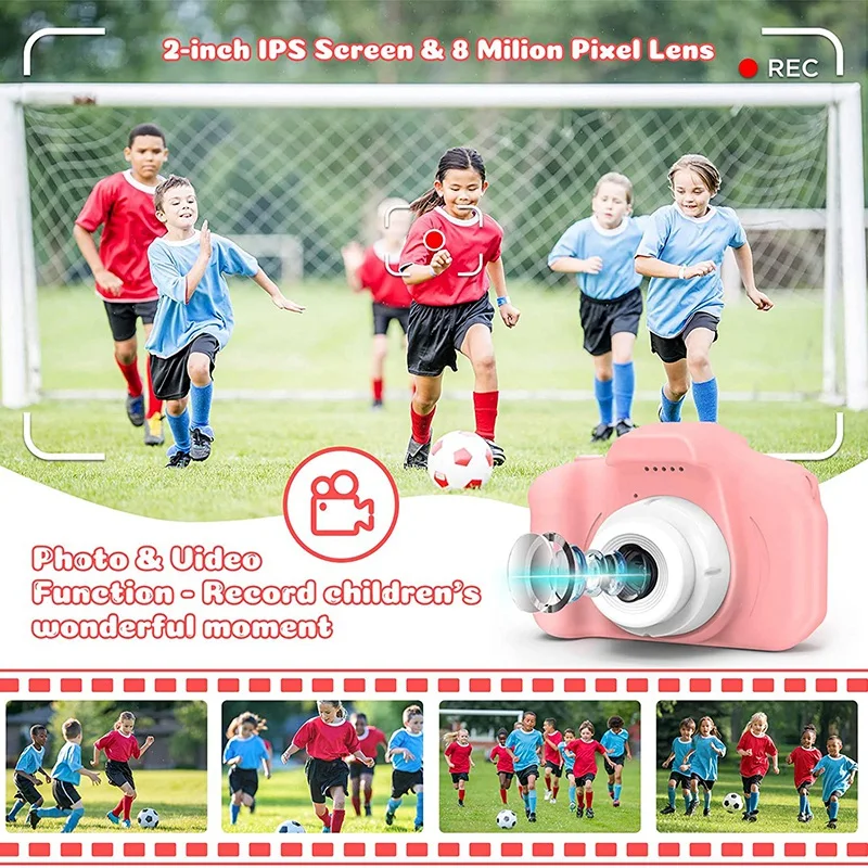 Selfie Kids Camera,Toddler Best Birthday Gifts doppia fotocamera per bambini dai 3 ai 10 anni, con scheda SD da 32GB, giocattolo di natale