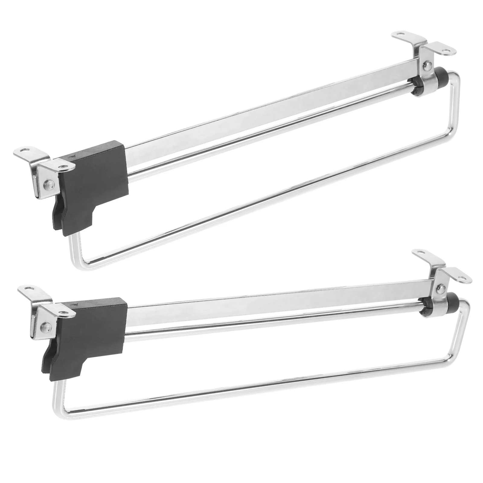 

2Pcs Closet Pull-Out Rail Heavy Duty Adjustable Wardrobe Hanger Bar for Hanging Clothes Winter Coats Storage Organizer