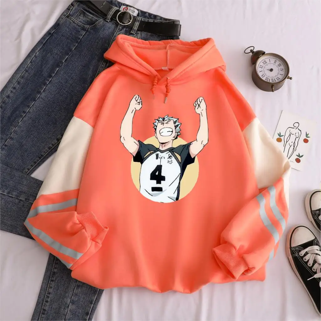 Japan Anime Oya Oya Oya Haikyuu Hoodies Sweatshirt Unisex Cartoon Bokuto Manga Shoyo Volleyball Creative Male Streetwear Hoodies