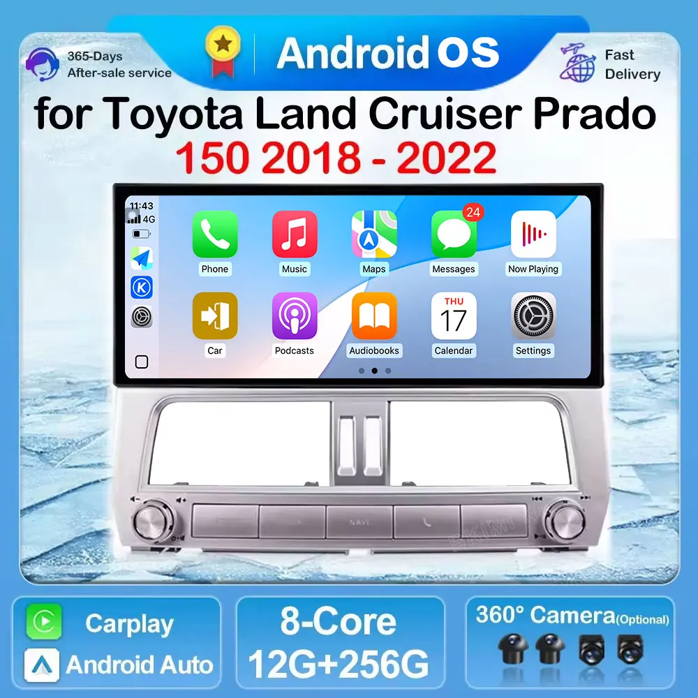 

Для Toyota Land Cruiser Prado 150 2018-2022: автомагнитола с Carplay, DSP, видео-плеером, Android 16, GPS-навигацией, Bluetooth, 4G, Wi-Fi и инструментами для настройки.