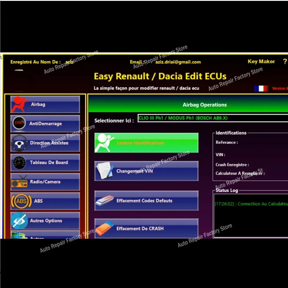 Easy Renault 6.1.4 Key Maker Dacia Edit Ecu para Renault Programmer Clear Crash Airbag Card Keys UCH Cleaner, funciona con Renolink
