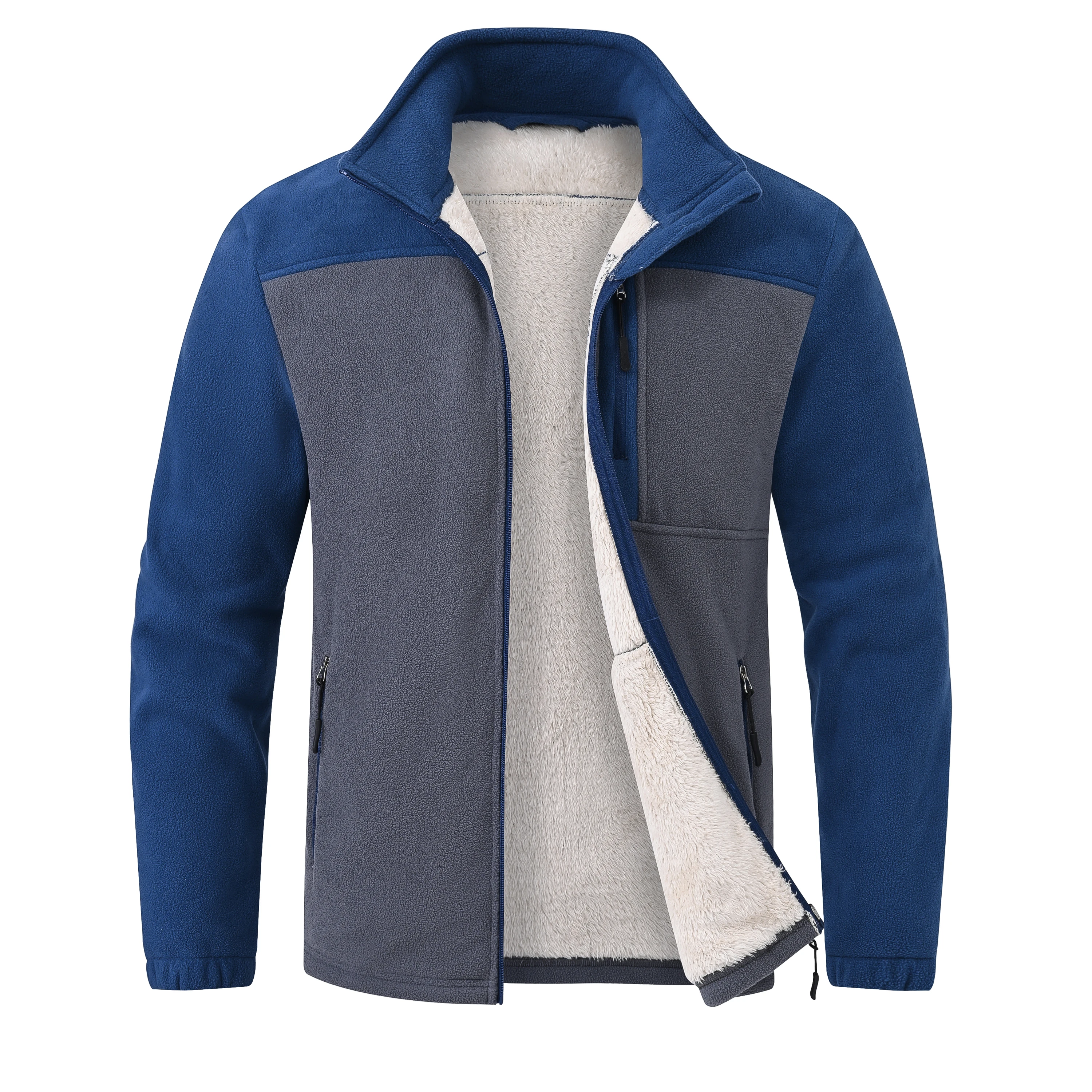 Herren Warme Polarfleece-Jacke mit Vollreißverschluss, Windbreaker mit mehreren Taschen, Arbeits- und Wanderjacke für Herbst & Winter – Detail 26