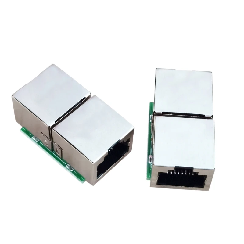 RJ45 horizontal base extension board Crystal head Through head adapter RJ45 network port base extension board