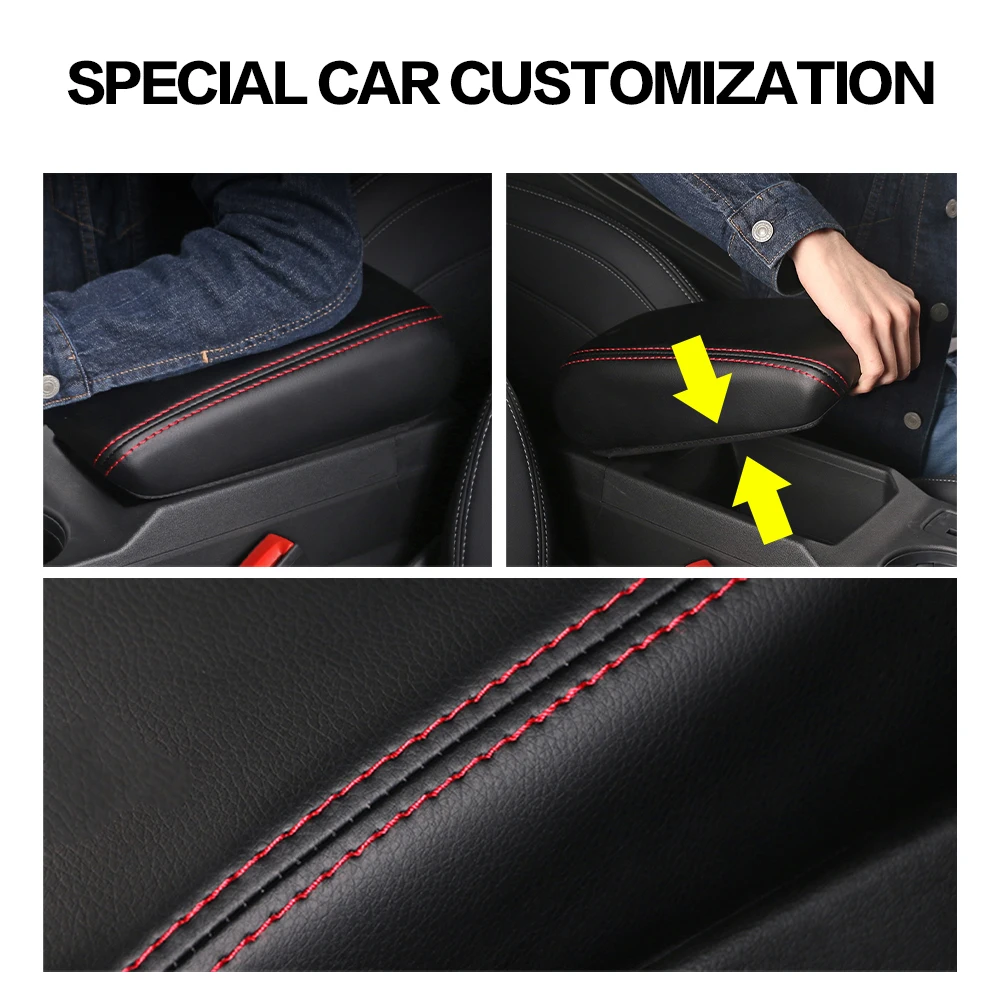 1Pcs Car Armrests Box Cover Decoration Interior Accessories For Audi A3 8P 8V 2003 2004 2005 2006 2007 2008- 2017 2018 2019 2020