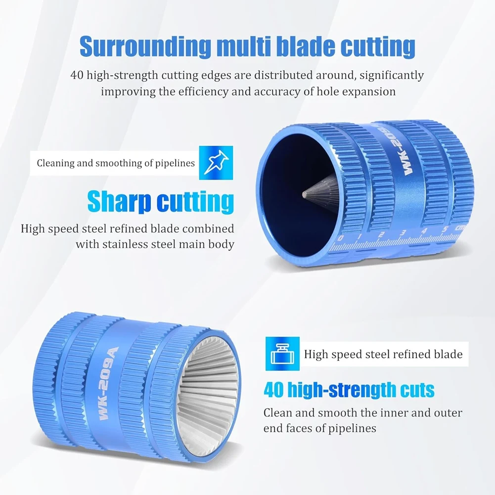 

[NEW!ABAG】 Internal External Pipe Reamer HSS Deburring Tool 6-42Mm(1/4"- 1-5/8") For Plastic Copper Pipe Metal