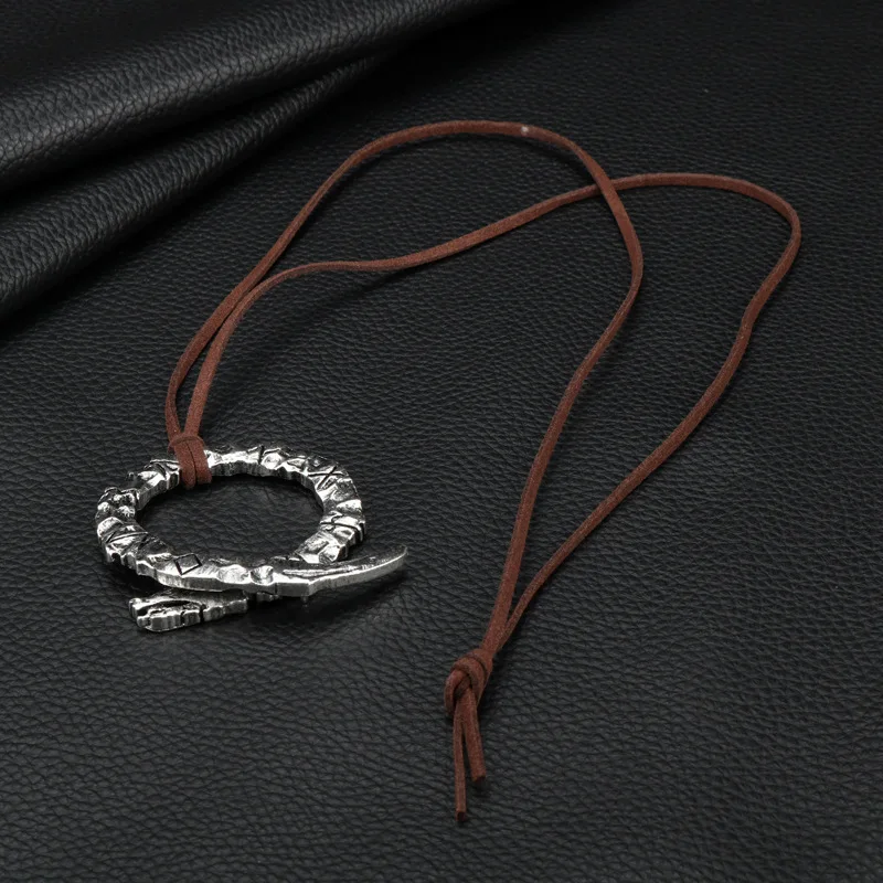 Jogo deus da guerra colar runas em torno do símbolo pingente colar masculino jóias fãs amigo presentes