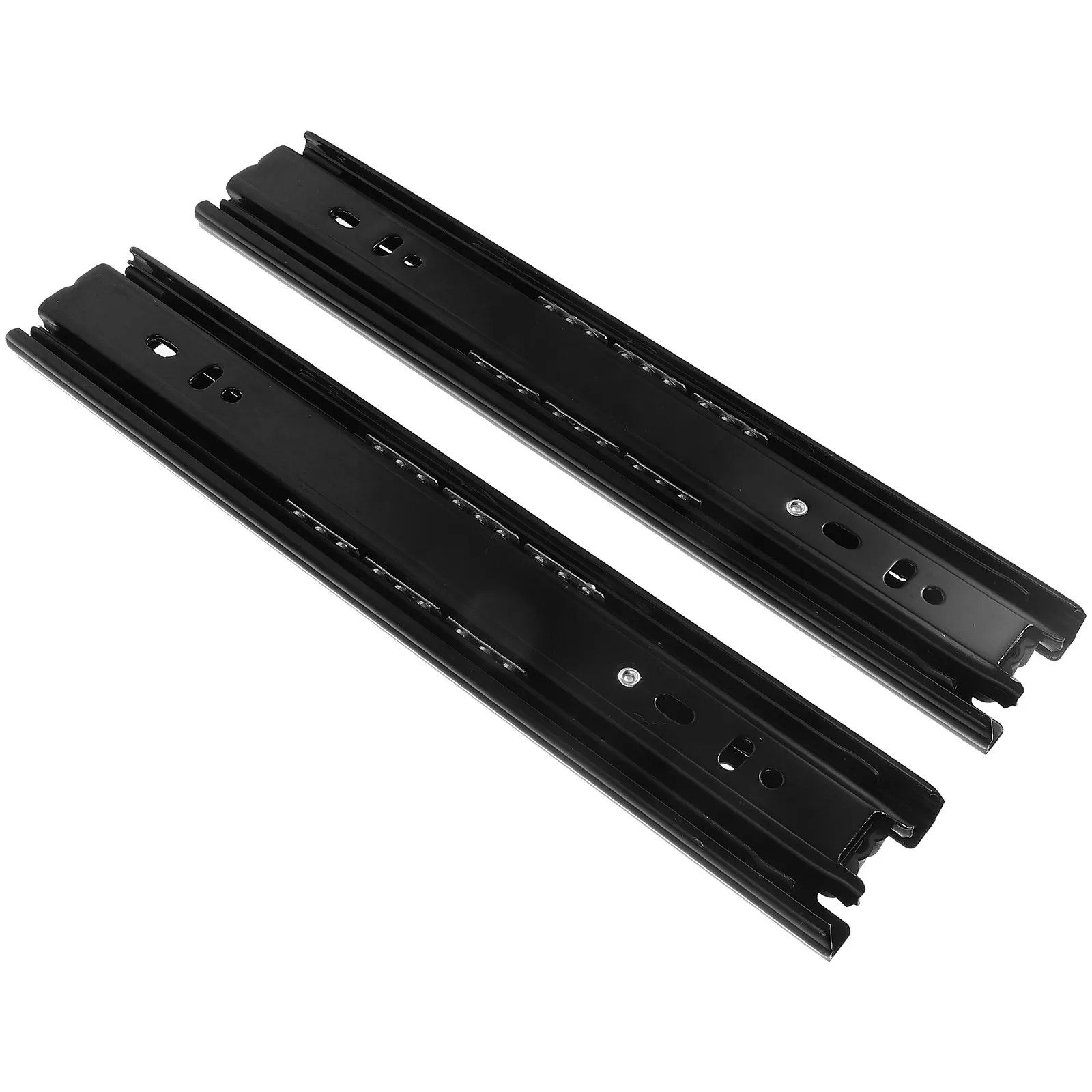 2Pcs Heavy Duty Stainless Steel Drawer Slides Full Extension Damping Buffer Slide Rails for Cabinets Dressers Side Mount