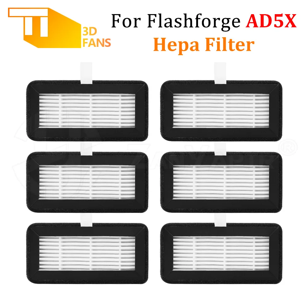 

HEPA Air Filter for Flashforge AD5X 3D Printer Particulate Air Filter with Activated Carbon Easy Installation Durable Spare Part
