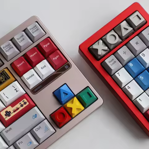 Color Geometry Artisan Keycap Original Custom Metal Keyboard Cap 1U Gaming Point KeyCap for Mechanical Keyboard Accessories Gift