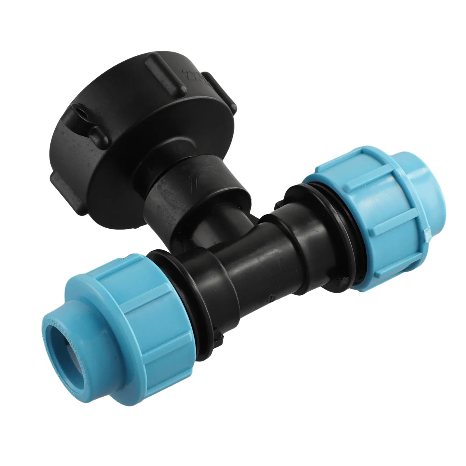 S60X6 Garden Coarse Thread IBC Tank Adapter Connector For 20/25/32mm PE Fittings Three-way Outlet Straight-through Valve