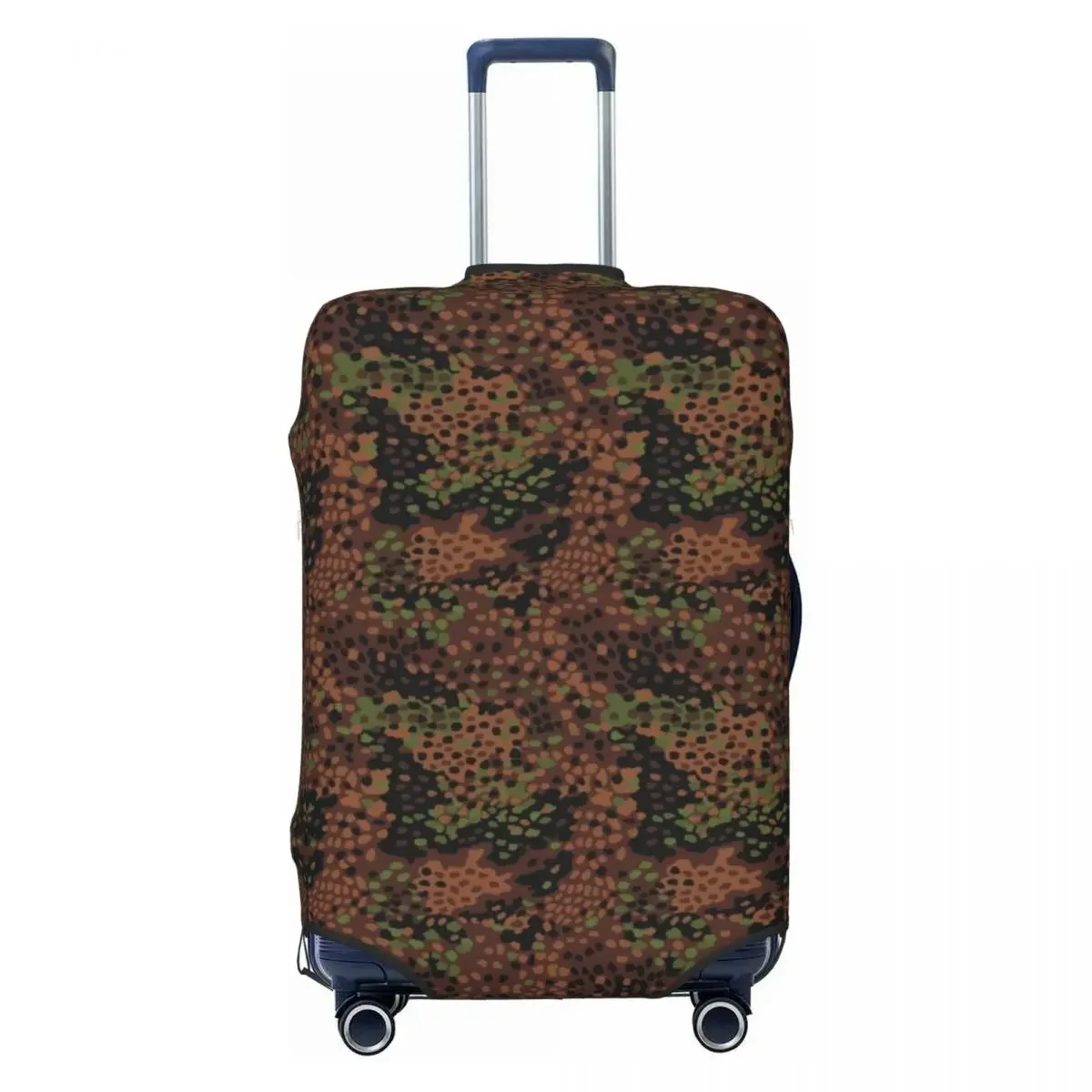 Erbsenmuster Pea Dot German Camo Travel Luggage Cover Elastic Military Army Camouflage Suitcase Cover Protector Fit 18-32 Inch