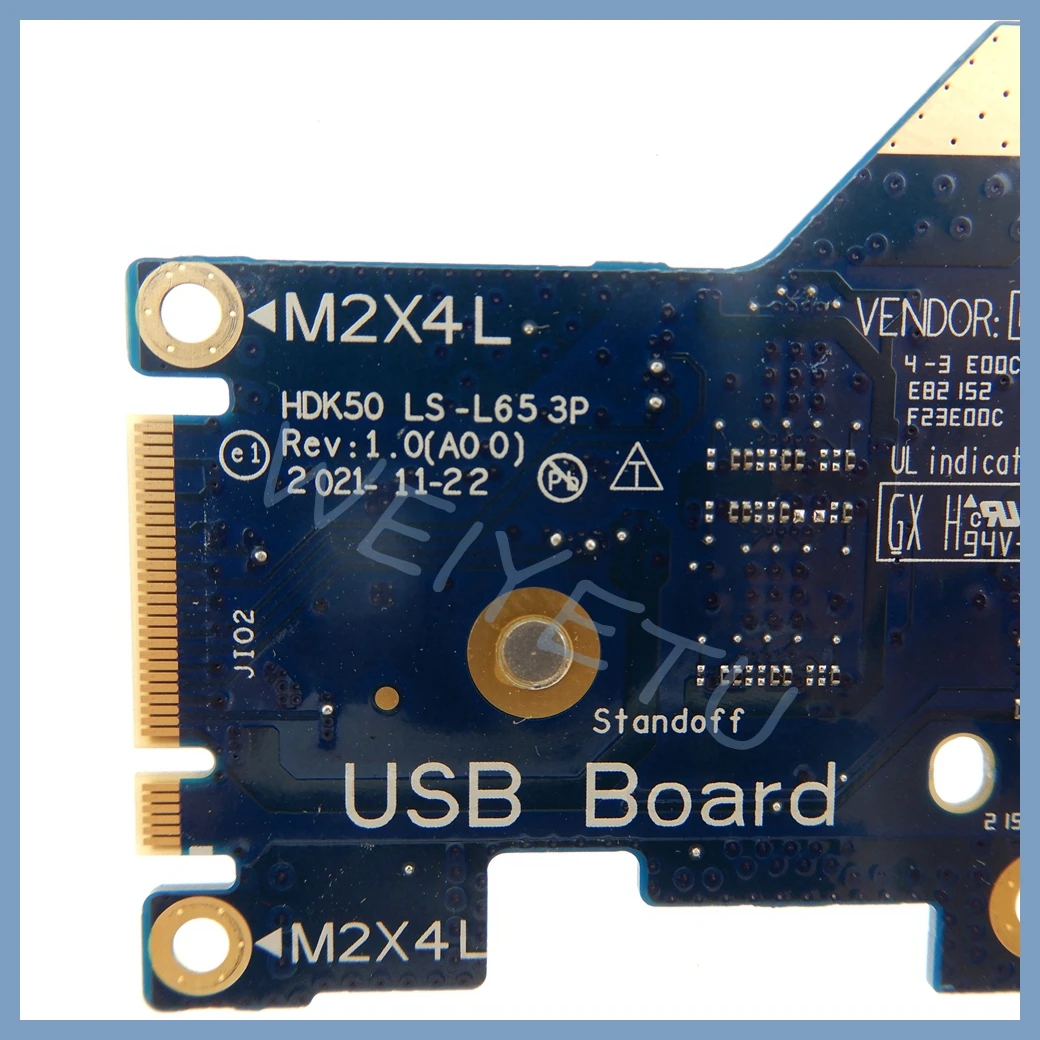 HDK50 LS-L653P USB BOARD For Dell G15 5520 5521 Laptop USB BOARD IO Board 42C4H 042C4H