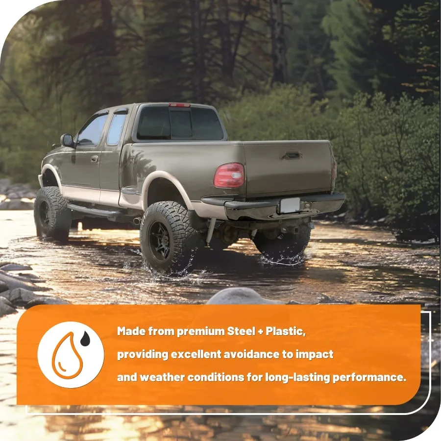 Black Rear Bumper Assembly For  F150 1997-2003/ Heritage 2004 Flareside Bed