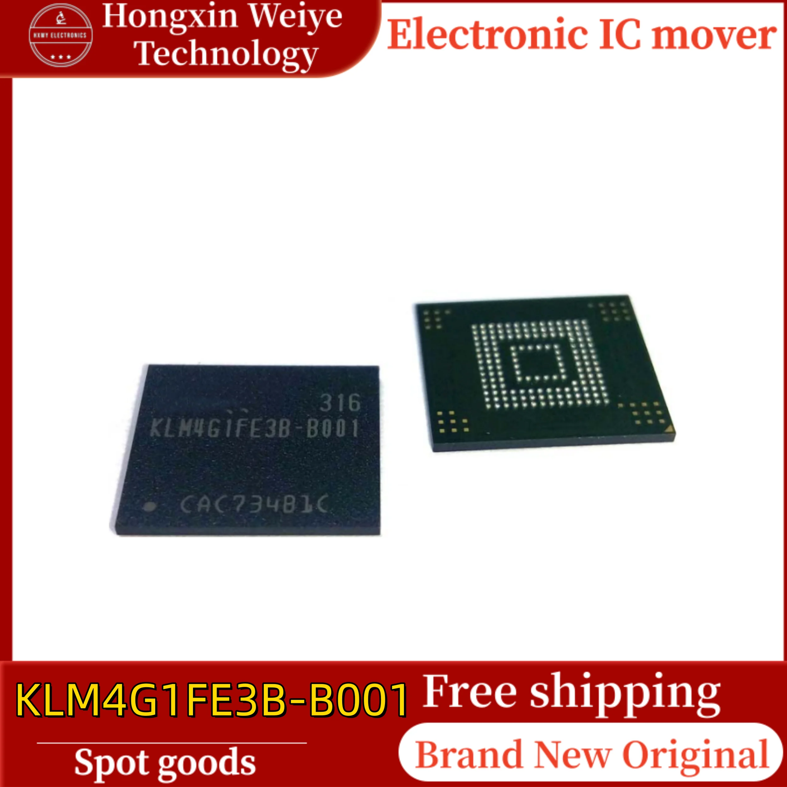 

5/20 pcs KLM4G1FE3B-B001 BGA153 EMMC memory IC brand new in stock free shipping