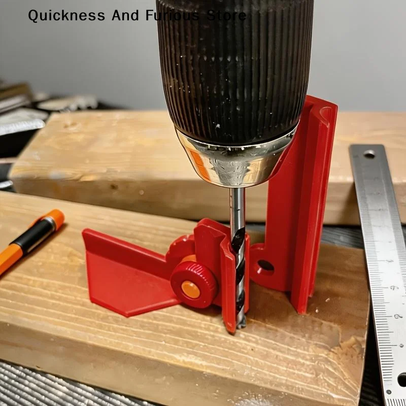 5-Angle Adjustable Drill Guide 0°30°45°60°90° Precision Positioning Drill Jig 3 Length Replaceable Portable Woodworking DIY Tool