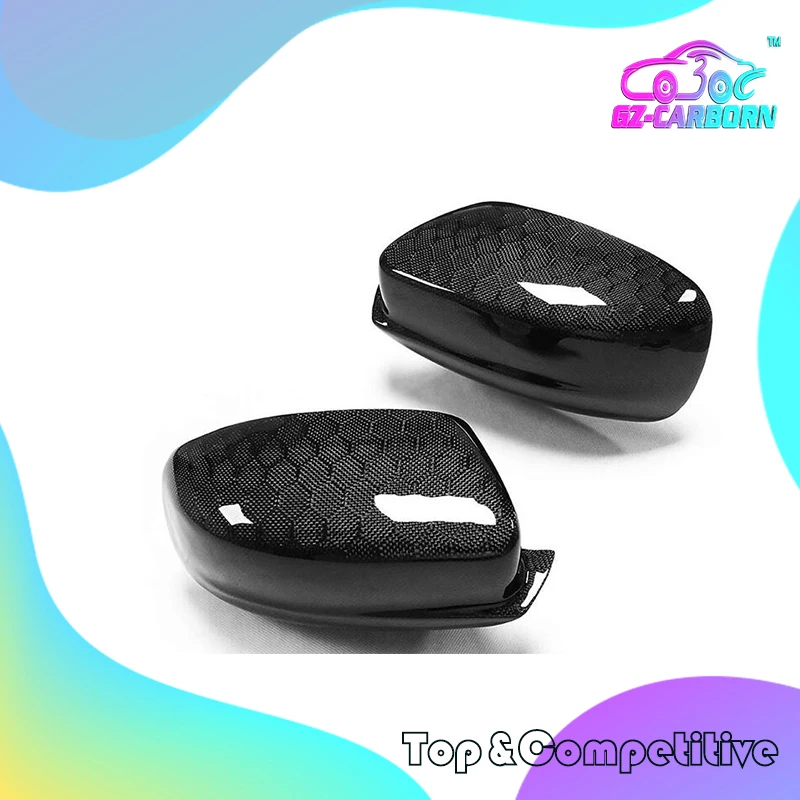 2011-2021 For Dodge Charger 2011 For Chrysler 300C Real Carbon Fiber Mirror Cover Add On Style Body Side Rearview Caps